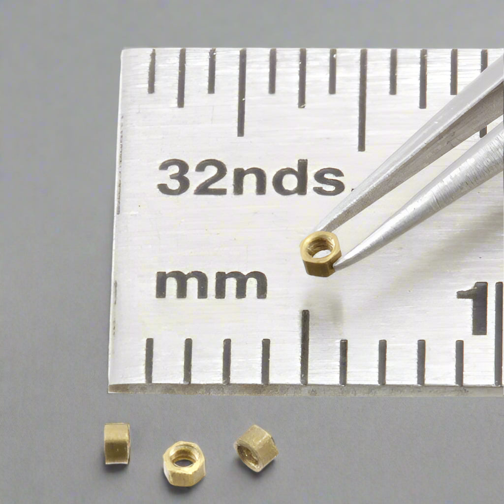 Hex Nut 0.8mm Brass (Micro Profile)