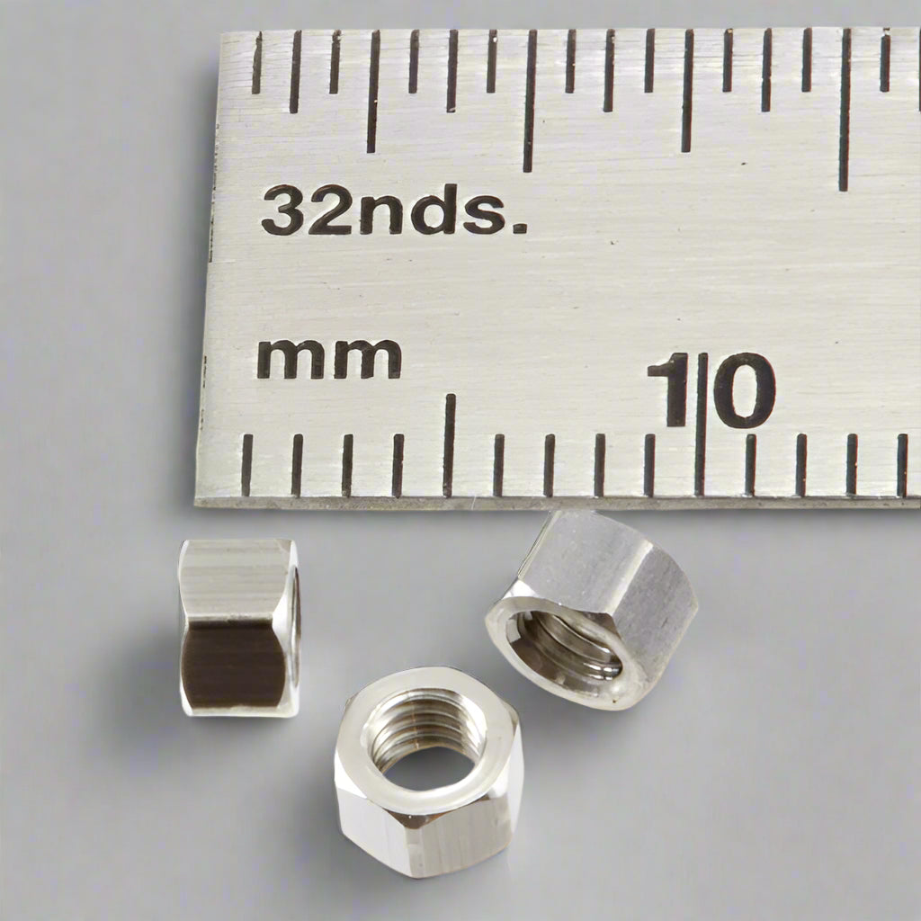 Hex Nut 2.0mm Nickel Plated Brass (High Profile)