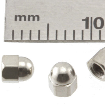 Acorn Nut  2.5mm Nickel Plated Brass