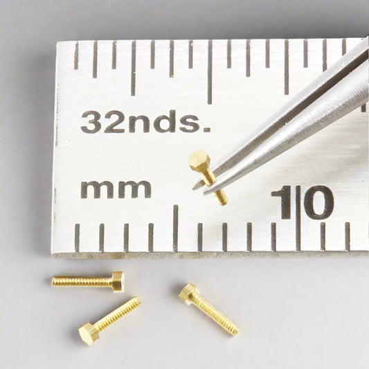 Hex Bolt  0.5mm x 3mm Brass