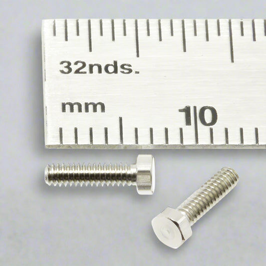 Hex Bolt  1.6mm x 6mm Nickel Plated Brass