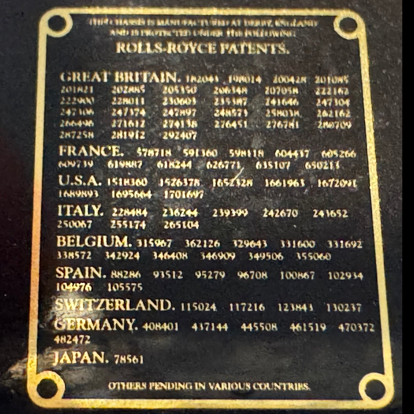 Rolls-Royce ID Plates