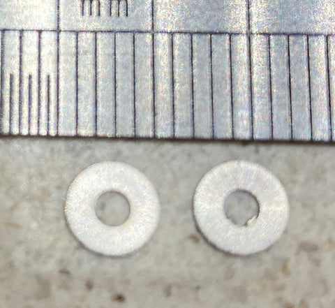 Washers - 2.0 mm -  Nickel Plated Brass - W020n