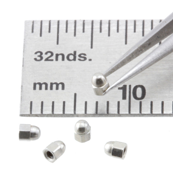 Nuts - Acorn - 1.2 mm - Nickel Plated Brass - NA12n