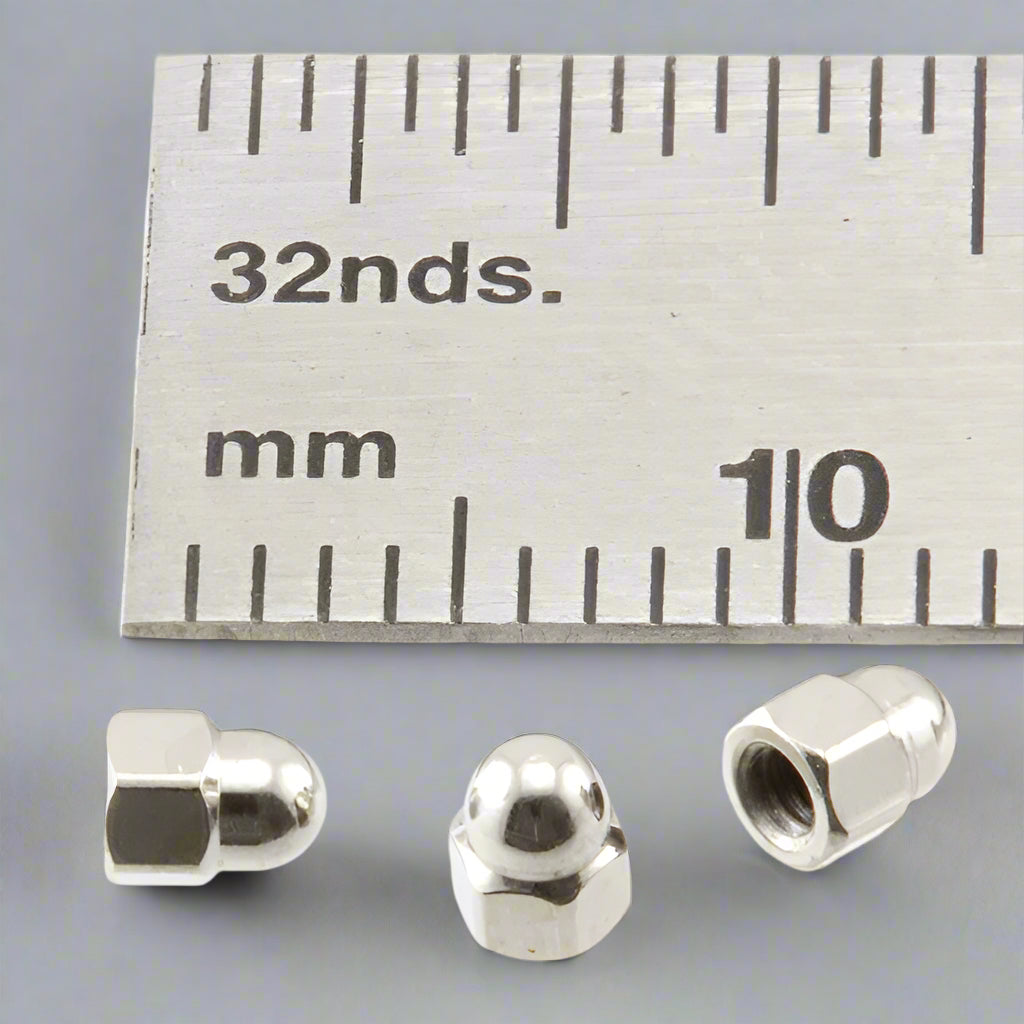 Acorn Nuts - 1.6 mm - Nickel Plated Brass - NA16n