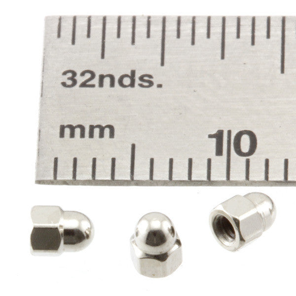 Nuts - Acorn - 1.6 mm - Nickel Plated Brass - NA16n