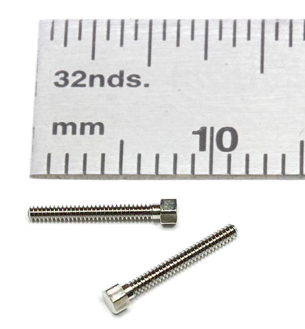 Bolts - Hex-Head - 1.0 mm x 8 mm - Nickel Plated Brass - BT108n