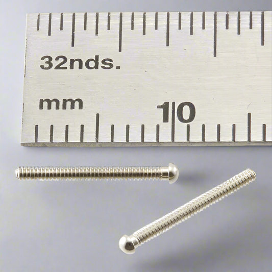 Carriage Bolt  1.0mm x 8mm Nickel Plated Brass