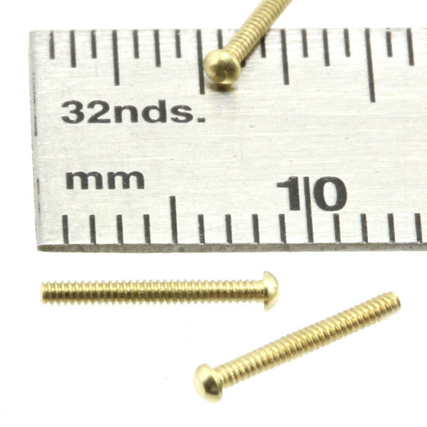 Bolts - Carriage - 1.0 X 8 mm Brass - BC108