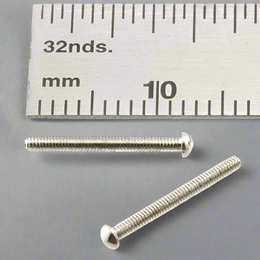 Carriage Bolt  1.2mm x 10mm Nickel Plated Brass