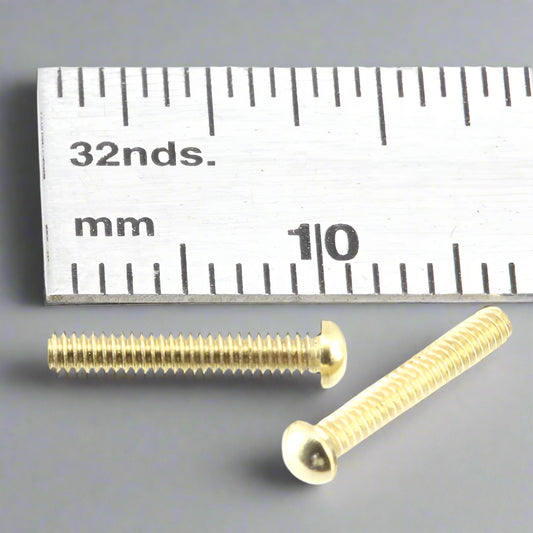 Carriage Bolt  2.0mm x 10mm Brass