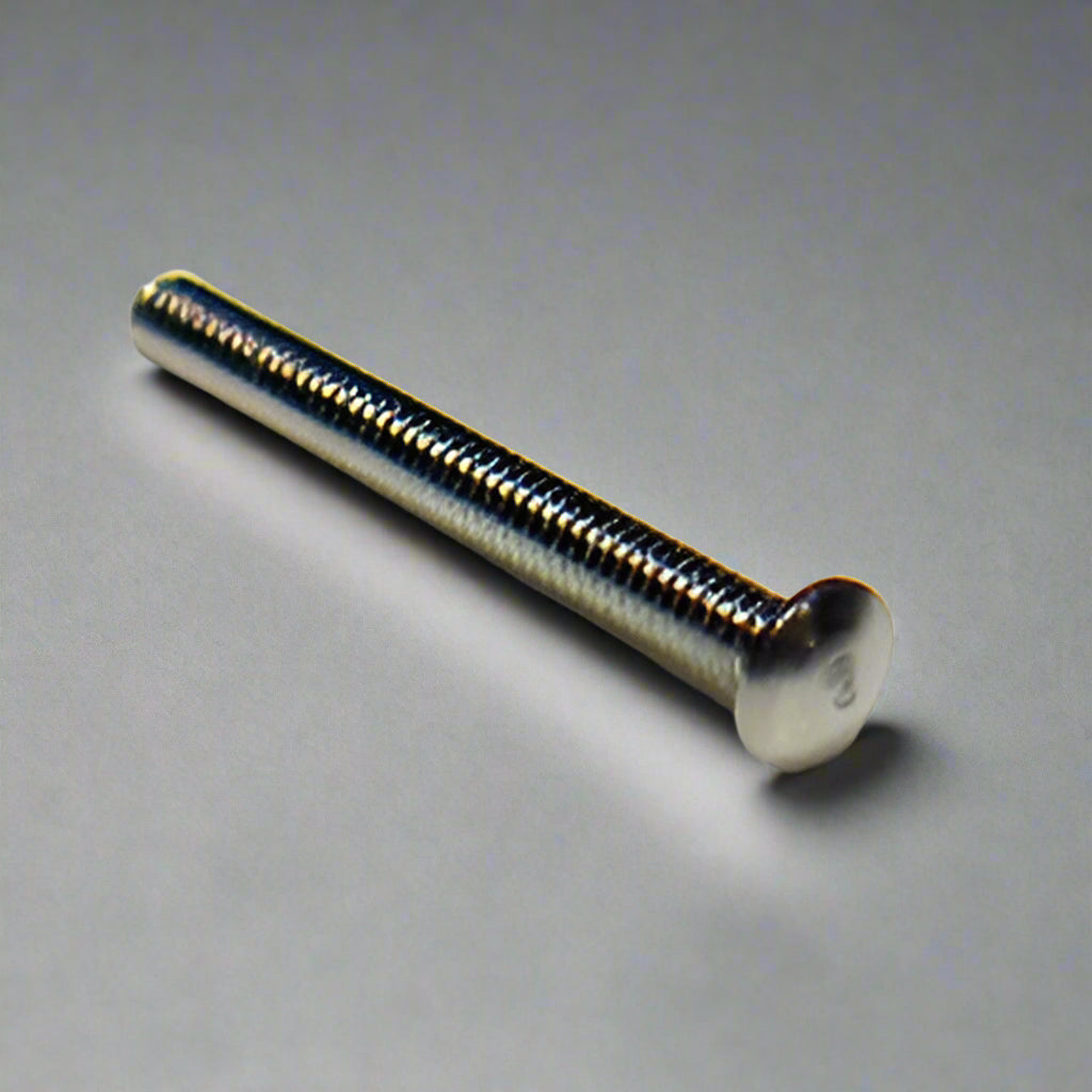 Bolts - Flat Domed Head  - 1.0 mm x 12 mm - Nickel Plated Brass | BD1012n