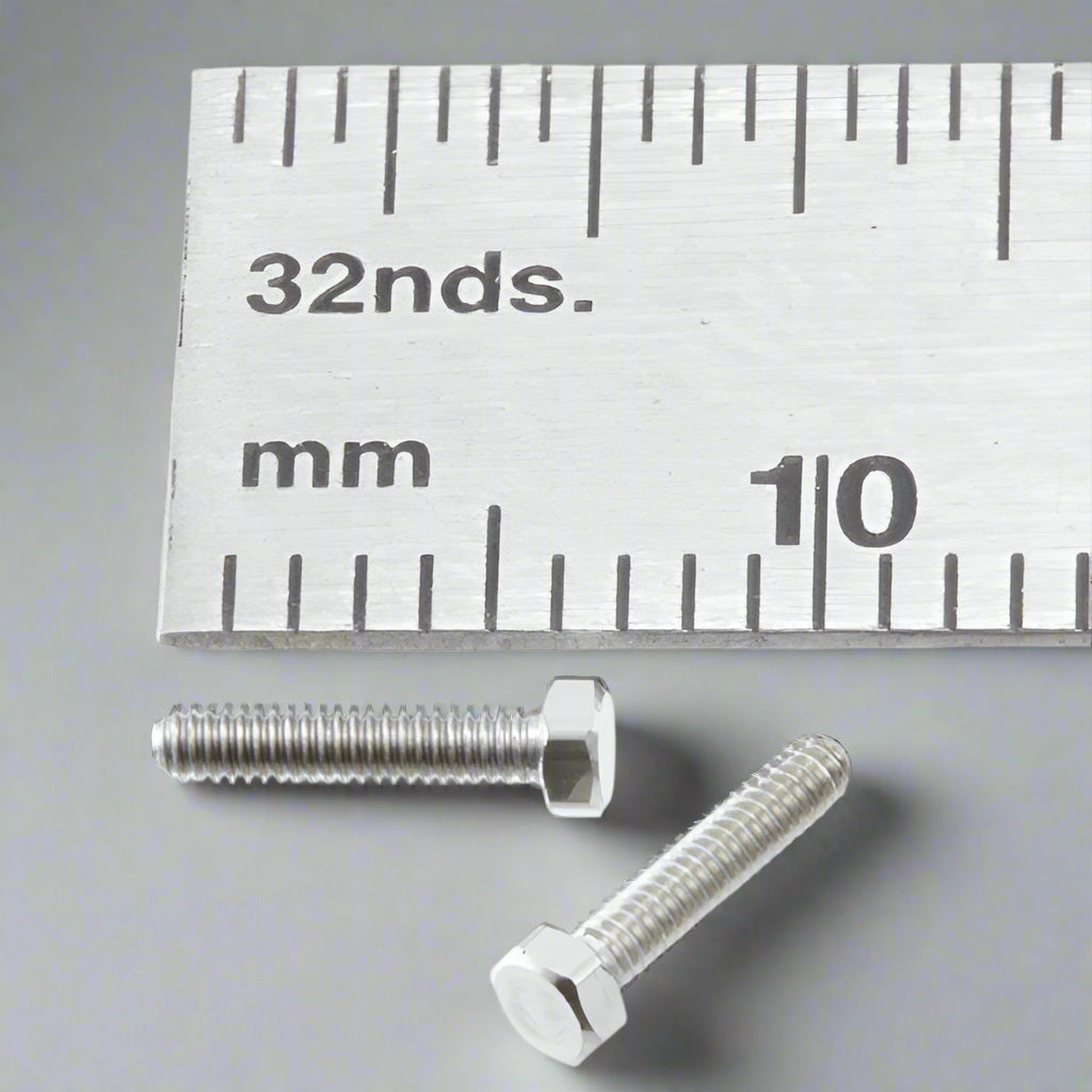 1.2mm x 8mm Hex Bolts Nickel Plated Brass