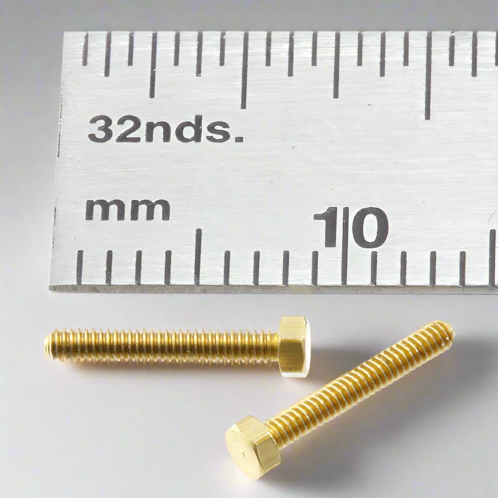 1.2mm x 8mm Hex Bolts Brass