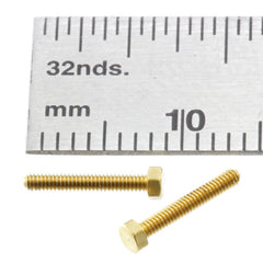 Bolts - Hex-Head - 1.2 mm x 8 mm - Brass - BT12