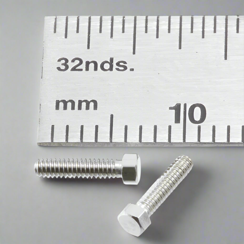 1.4mm x 12mm Hex Bolts Nickel Plated Brass