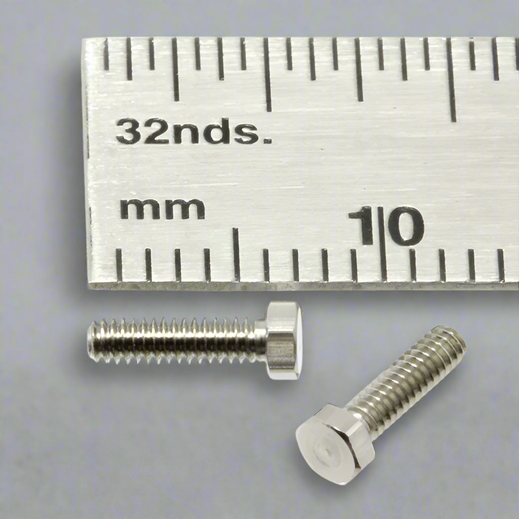 1.6mm x 6mm Hex Bolts Nickel Plated Brass