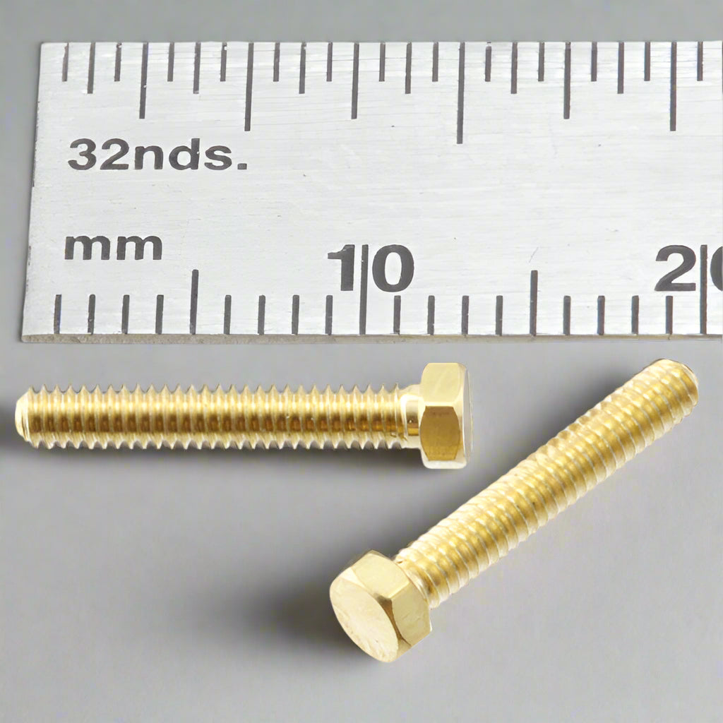 2.0mm x 12mm Hex Bolts Brass