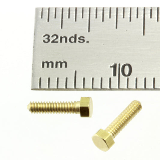 Bolts - Hex Head - 0-80 x 1/4" - Brass | BT802.5