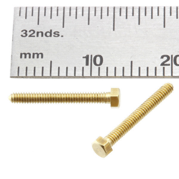 Bolts - Hex Head - 0-80 x 1/2" - Brass | BT80