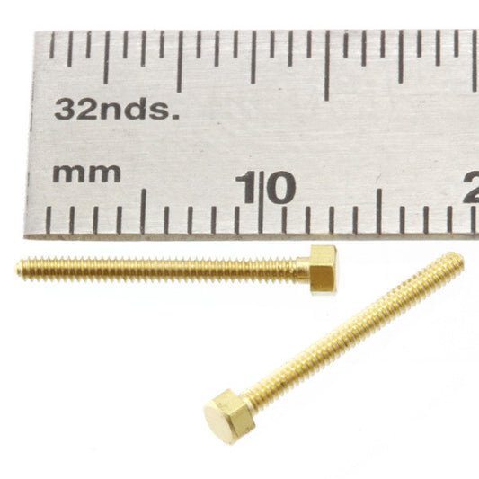 Bolts - Hex Head - 00-90 x 1/2" - Brass | BT90