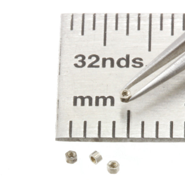 Nuts - Low Profile - 0.6 mm - Nickel Plated Brass - N006n