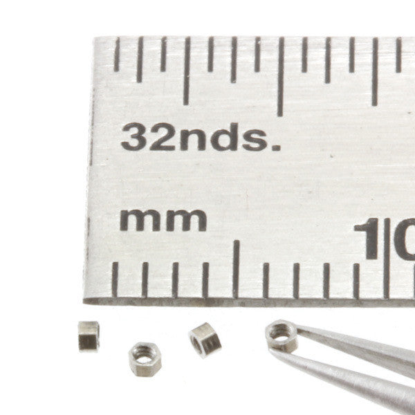 Nuts - Low Profile - 0.8 mm - Nickel Plated Brass - N008n