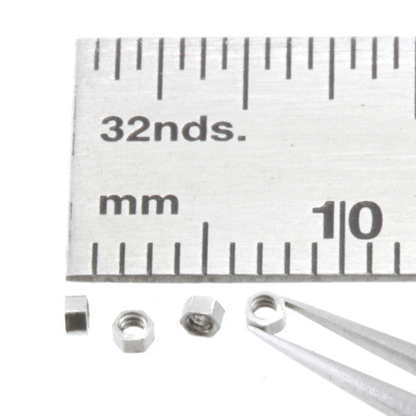 Nuts - Low Profile - 1.0 mm - Nickel Plated Brass - N010n