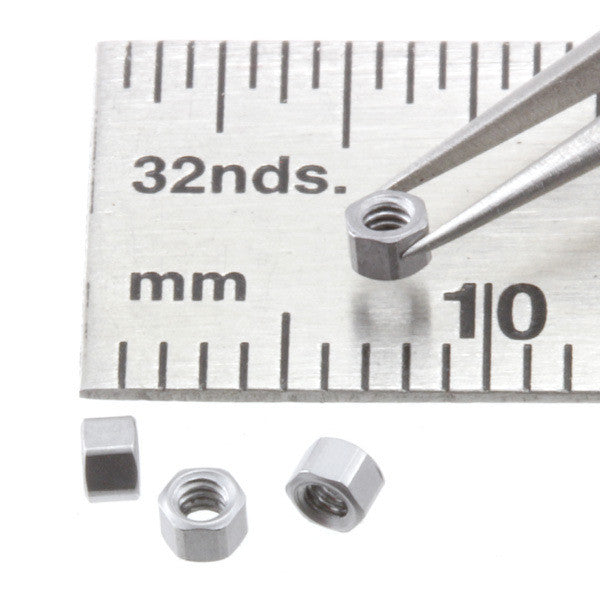 Nuts - Low Profile - 1.2 mm - Nickel Plated Brass - N012n