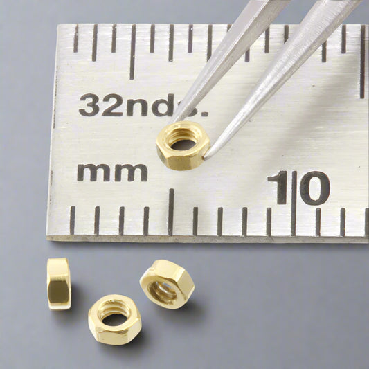 Hex Nut  1.4mm Brass