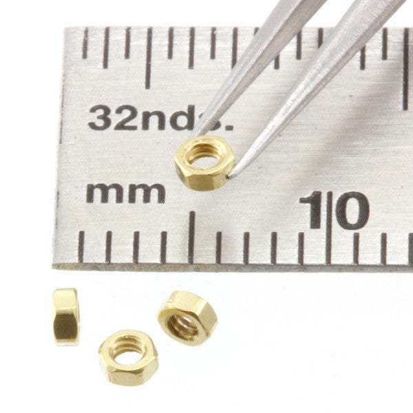 Nuts - Low Profile - 1.4 mm - Brass - N014