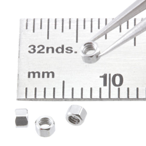 Nuts - Low Profile - 1.4 mm - Nickel Plated Brass - N014n