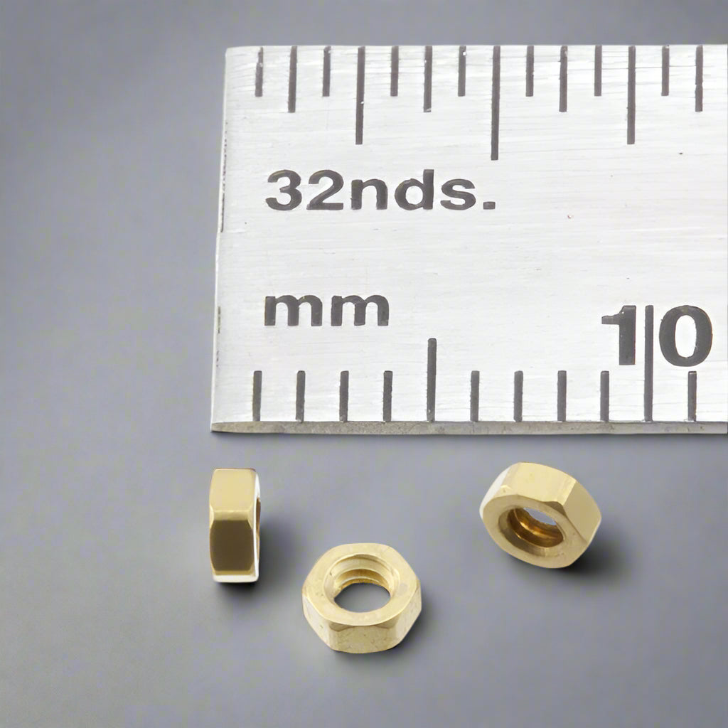 Hex Nuts   1.6 mm - Brass - N016