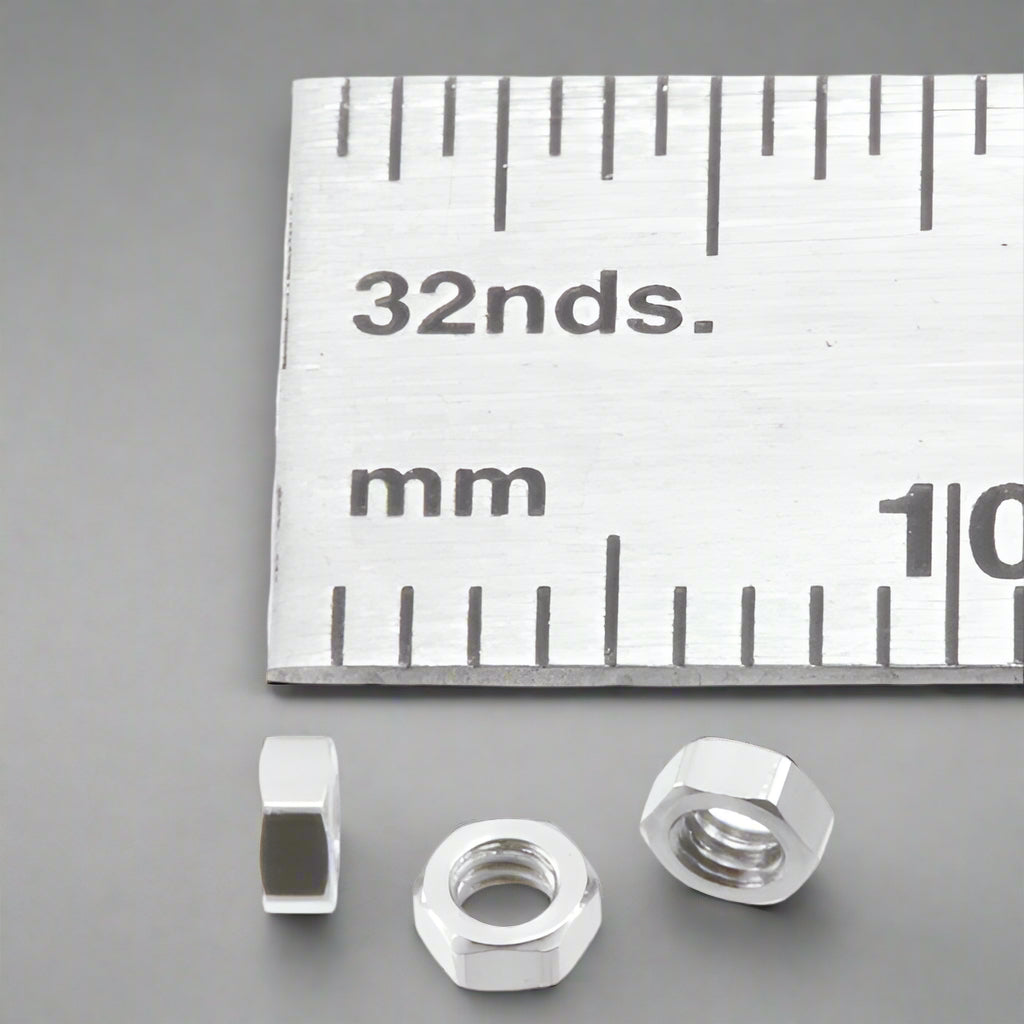 Nuts - Low Profile - 1.6 mm - Nickel Plated Brass - N016n