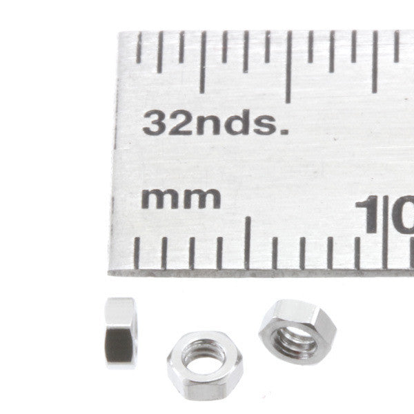 Nuts - Low Profile - 1.6 mm - Nickel Plated Brass - N016n