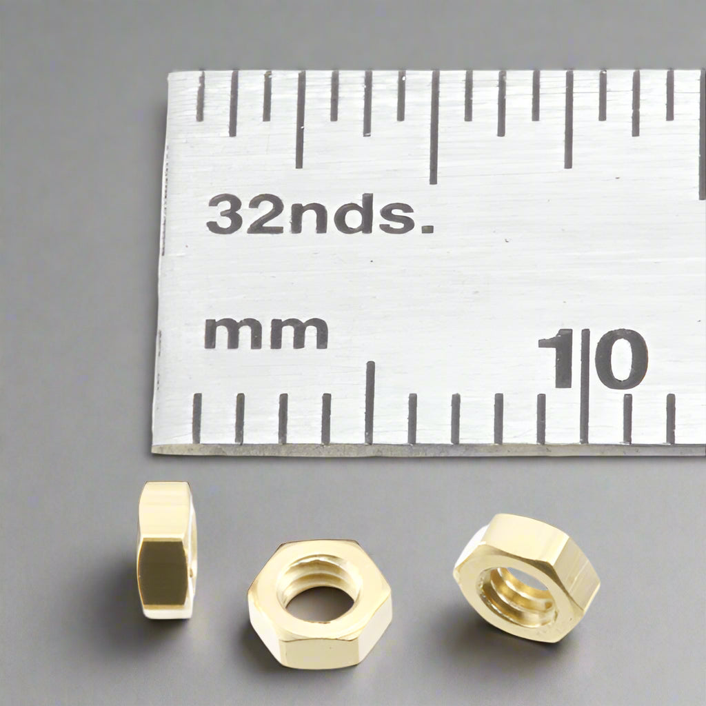 Nuts - Low Profile - 2.5 mm - Brass - N025l