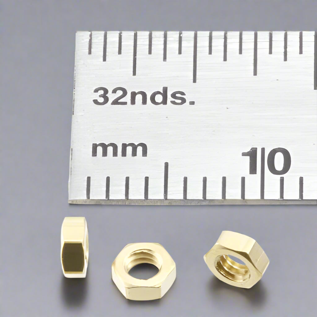 Hex Nuts  2.0 mm - Brass - N020l