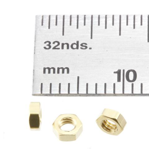 Nuts - Low Profile - 2.0 mm - Brass - N020l