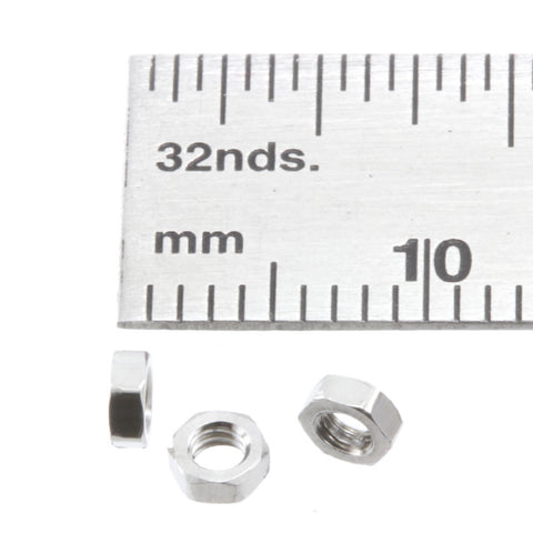 Nuts - 2.0 mm - Nickel Plated Brass - N020n
