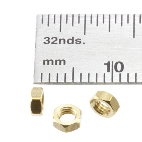 Nuts - Low Profile - 2.5 mm - Brass - N025l
