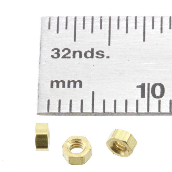 Nuts - Hex Head - 0-80 - Brass - N080