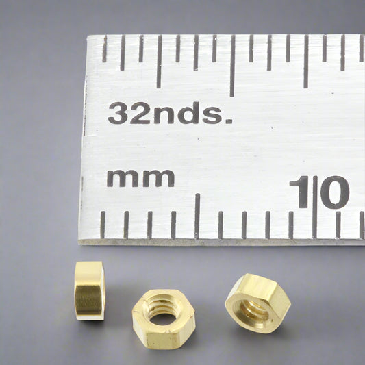 Hex Nut  0-80 Brass