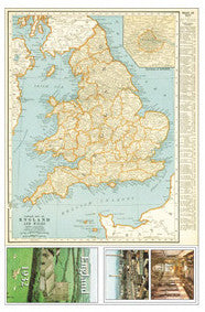 Map of England circa 1932 - Z015