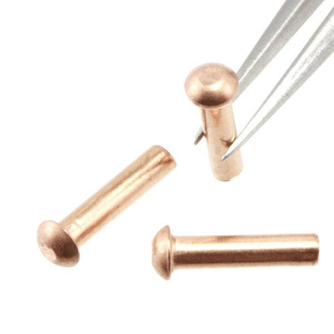 Brass Round Head 1/16 Rivets, 1/4 Long, Pack of 50 – Beaducation