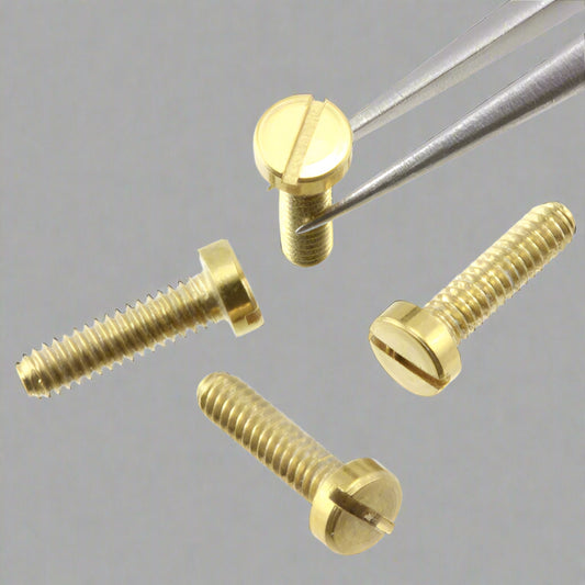 Slot Head Bolts  1.6mm x 6mm Brass